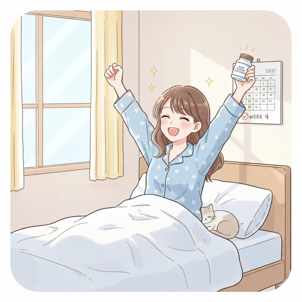 ナイトミン服用4週間後のアイキャッチ