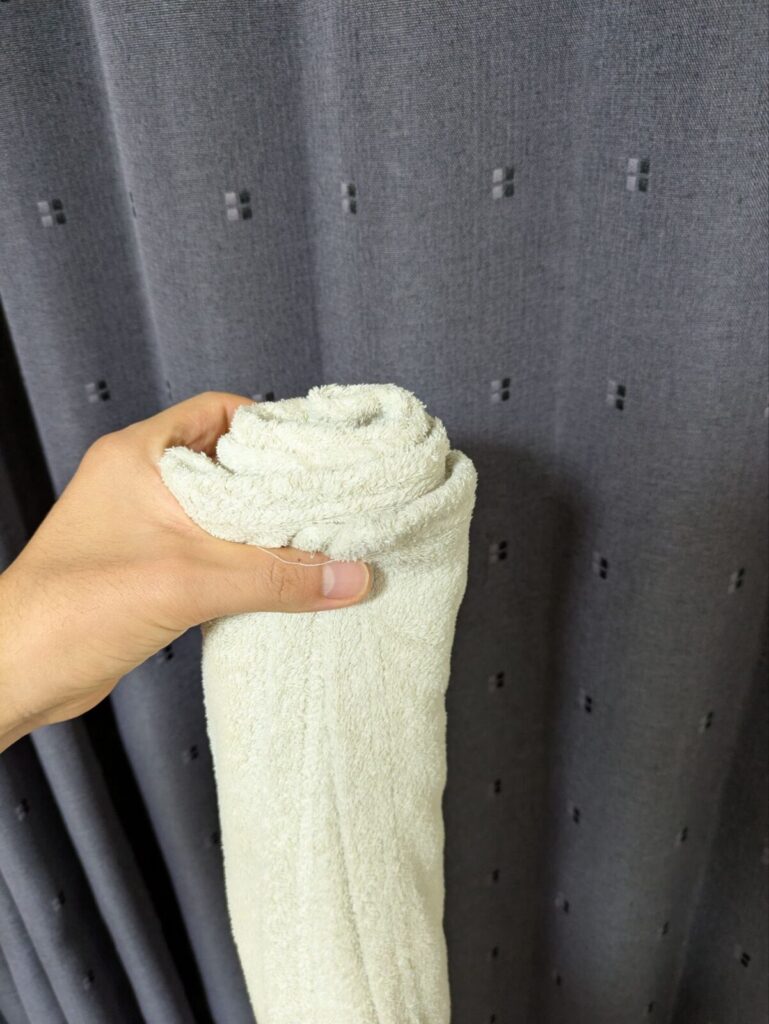 腰痛対策タオル