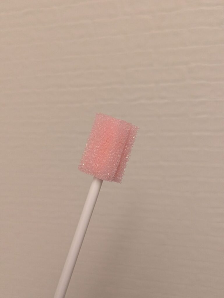 お口すっきりスポンジのアップ