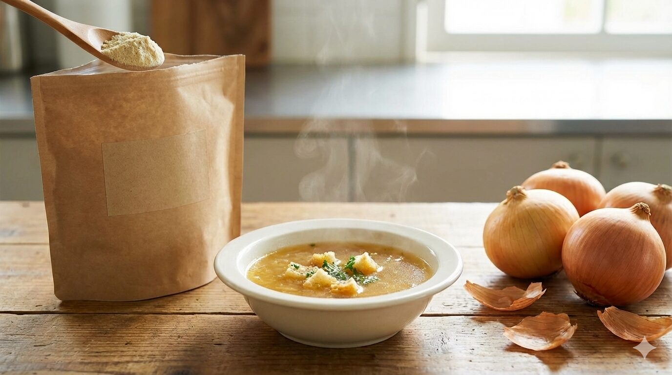 今井ファーム淡路島たまねぎスープ300gを買ってみた｜個包装と迷ったけど大容量が正解だった話のアイキャッチ