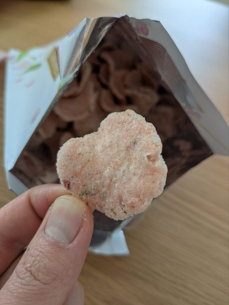 桜せんべいの中身