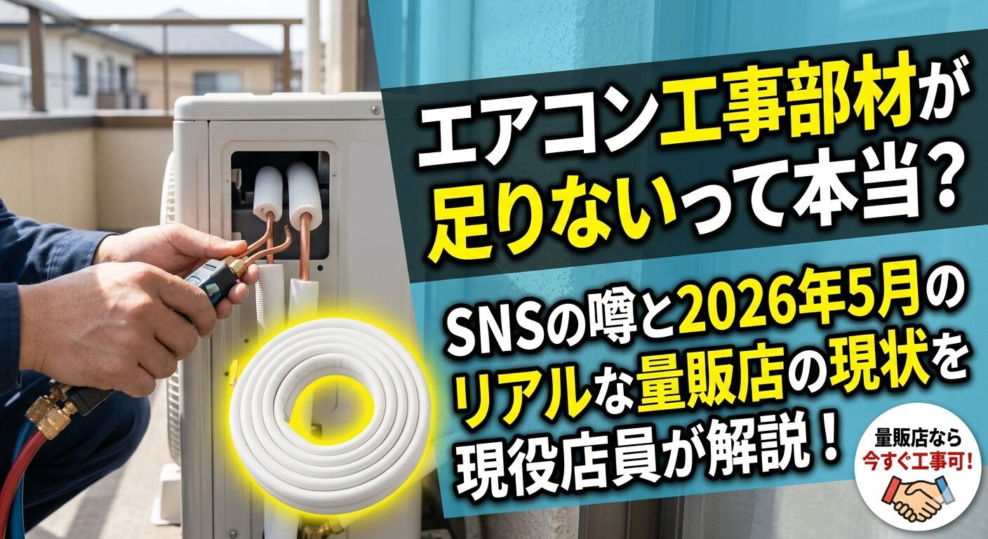 エアコン工事部材の不足