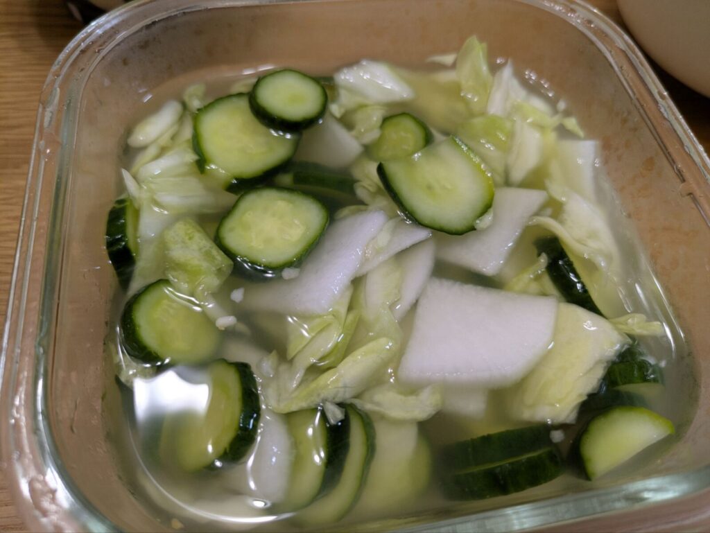無印の水キムチ・完成